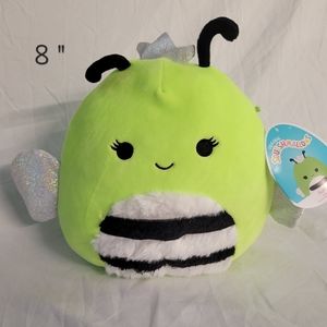 NWT 8" Sunny the Blacklight Bee Squishmallow Kellytoy Plush Toy Bug Insect